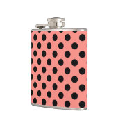 ブラック水玉模様オンピーチ フラスク (左)