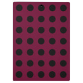 ブラック水玉模様オンブルゴーニュ クリップボード (裏面)