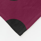 ブラック水玉模様オンブルゴーニュ フリースブランケット (角)