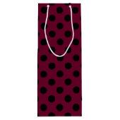 ブラック水玉模様オンブルゴーニュ ワインギフトバッグ (裏面)