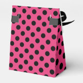 ブラック水玉模様オン明るい赤紫色 フェイバーボックス (裏面サイド)