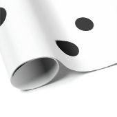 ブラック水玉模様スカスタムホワイトカラーホリデイ2023 ラッピングペーパー (ロールコーナー)