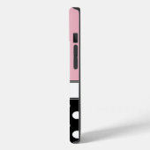 ブラック水玉模様ピンク Case-Mate iPhoneケース (裏面 / 左)