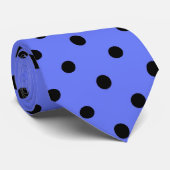 ブラック水玉模様ブルータイ ネクタイ (ロール)