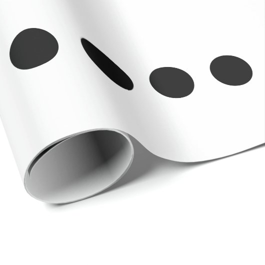 ブラック水玉模様ホワイトカスタムトレンディーカラー ラッピングペーパー (ロールコーナー)