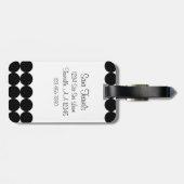 ブラック水玉模様モノグラム ラゲッジタグ (裏面横)