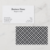 ブラック水玉模様名刺 名刺 (正面/裏面)