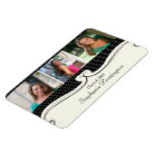 ブラック水玉模様3フォトカスタムグラデーション磁石 マグネット (左側)