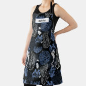 ブラック海シーホースオールオーバープリントエプロン エプロン (インサイチュ)