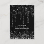ブラック滴下グリッター表示カード 名刺 (裏面)