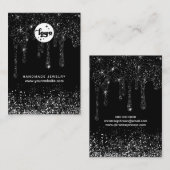 ブラック滴下グリッター表示カード 名刺 (正面/裏面)