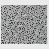 ブラック点々のあるラッピング紙 ラッピングペーパー (フラット)