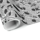 ブラック点々のあるラッピング紙 ラッピングペーパー (ロールコーナー)