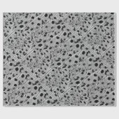 ブラック点々のあるラッピング紙 ラッピングペーパー (フラット)