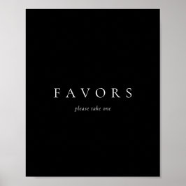 ブラック無地のシンプルミニマル結婚式の引き出物 ポスター
