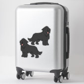 ブラック無地のニューファンドランド シール (スーツケース)