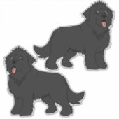 ブラック無地のニューファンドランド シール (正面)