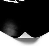 ブラック無地の60thバースデーパーティーお祝い光沢 ポスター (コーナー)