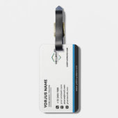 ブラック独占的ビジネス ラゲッジタグ (裏面縦)