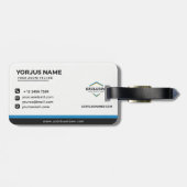 ブラック独占的ビジネス ラゲッジタグ (裏面横)