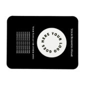 ブラック独自の文字とロゴを追加 マグネット (横)