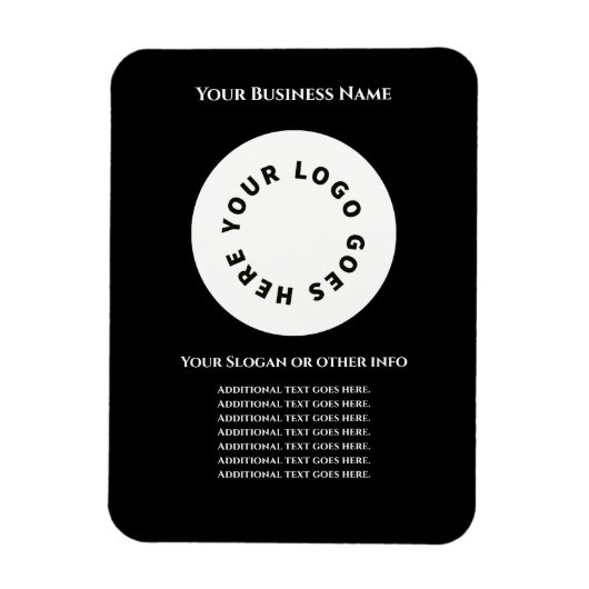 ブラック独自の文字とロゴを追加 マグネット (縦)