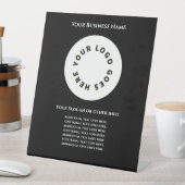 ブラック独自の文字とロゴを追加 台座サイン (インサイチュ)