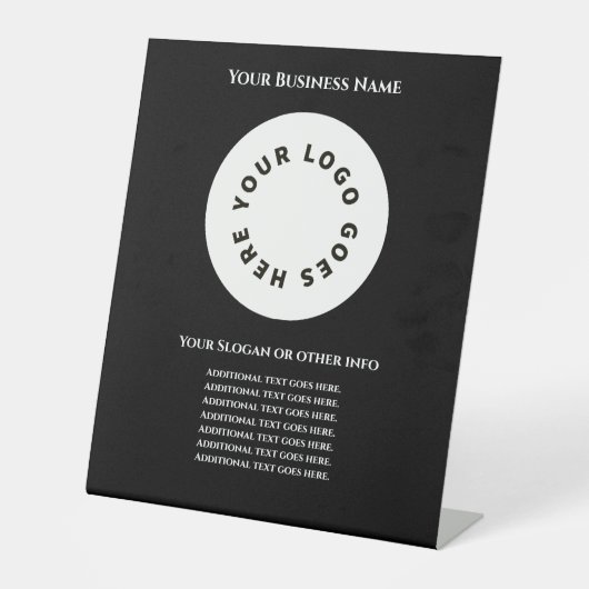 ブラック独自の文字とロゴを追加 台座サイン (正面)