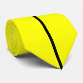 ブラック独身のストライプオンイエロータイ ネクタイ (ロール)