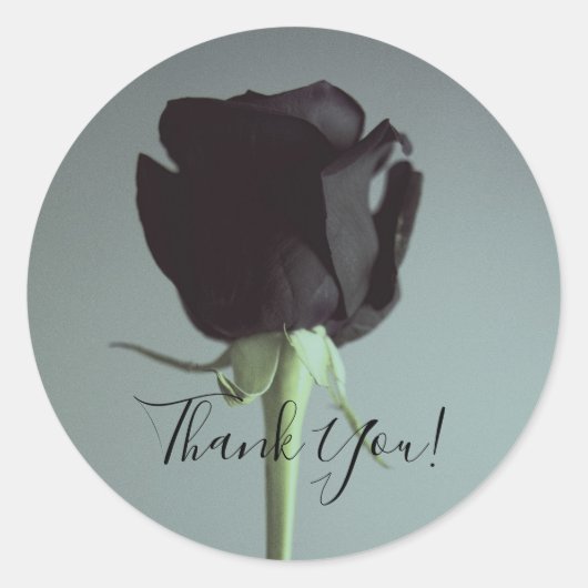 ブラック独身のムーディグレーロマンチックなエレガントな結婚式 ラウンドシール (正面)