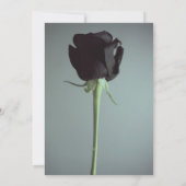 ブラック独身のムーディグレーロマンチックなエレガントな結婚式 招待状 (裏面)