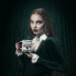 ブラック猫ちゃんオンプレイドセラミックマグカップ マグカップ