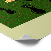 ブラック猫好きアートギフト ポスター (角)