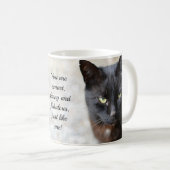 ブラック猫好きイメやる気を起こさせるージと引用文Coff コーヒーマグカップ (正面右)