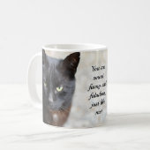 ブラック猫好きイメやる気を起こさせるージと引用文Coff コーヒーマグカップ (正面左)