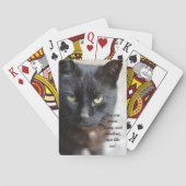 ブラック猫好きイメージとやる気を起こさせる引用文 トランプ (裏面)