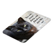 ブラック猫好きイメージとやる気を起こさせる引用文 マグネット (左側)