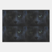 ブラック猫好きギフトまたはクラフト ラッピングペーパーシート (正面3)