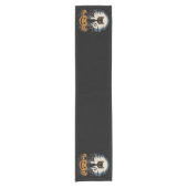 ブラック猫好きハロウィンスターリーナイトバンゴッホ ショートテーブルランナー (正面)