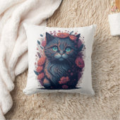 ブラック猫好き – ネコファッション クッション (ブランケット)