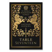 ブラック王室の中世ライオ結婚ン テーブルナンバー (裏面)