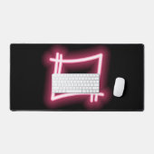 ブラック白熱［赤熱］光を放つに対するピンク効果 デスクマット (キーボード&マウス)