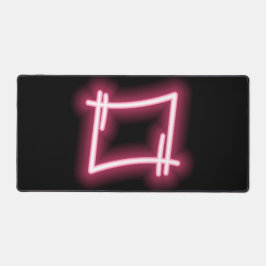 ブラック白熱［赤熱］光を放つに対するピンク効果 デスクマット