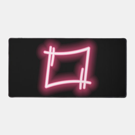 ブラック白熱［赤熱］光を放つに対するピンク効果 デスクマット (正面)