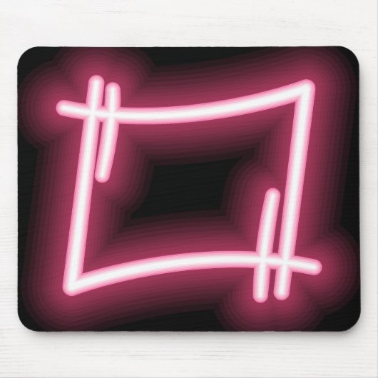 ブラック白熱［赤熱］光を放つに対するピンク効果 マウスパッド (正面)