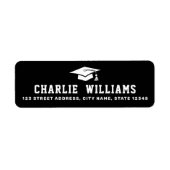 ブラック目盛りキャップ差出人住所 ラベル (正面)