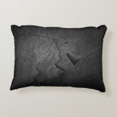 ブラック石板ロックウィズクイーン文字 アクセントクッション (裏面)