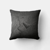 ブラック石板ロックウィズクイーン文字 クッション (裏面)