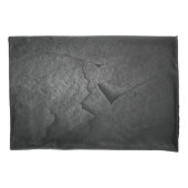 ブラック石板ロック 枕カバー (正面左)