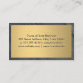 ブラック石板 |金属金ゴールド 名刺 (裏面)